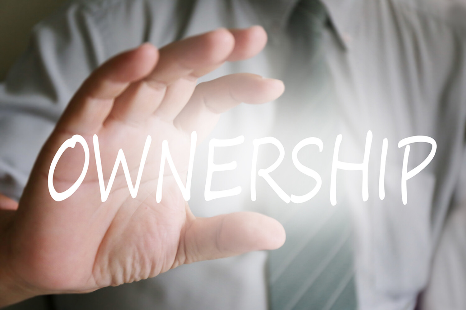 businessman hand, ownership concept